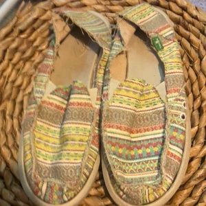 Sanuk canvas shoes, worn only once.